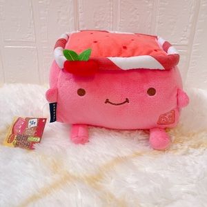 New soft tofu pink plush stuffed animal pillow